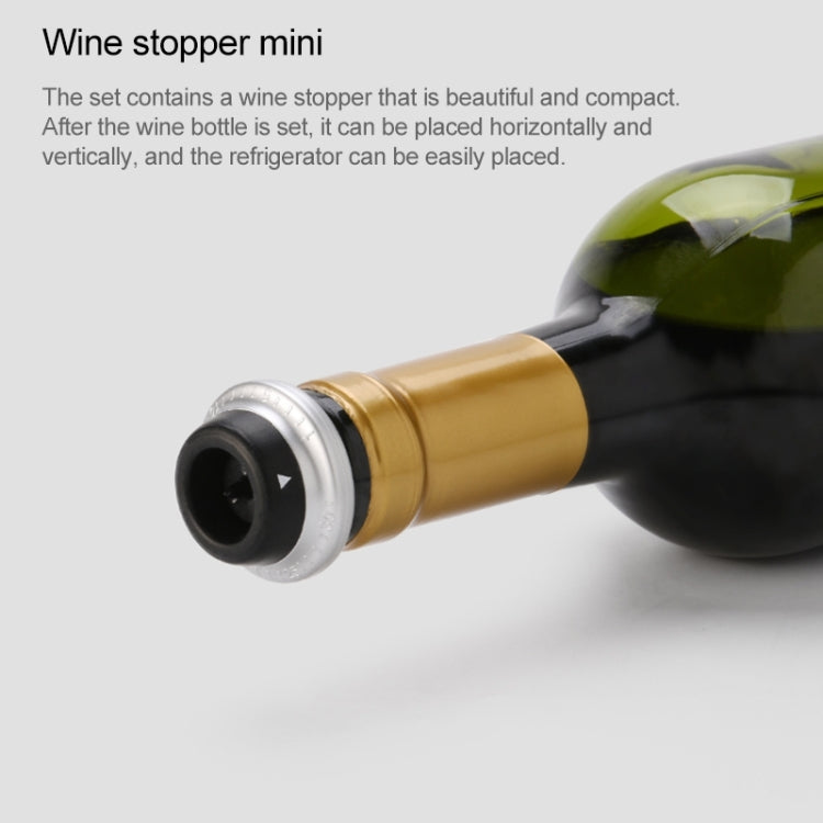 Conjunto Original Xiaomi Youpin CircleJoy de Tampas de Conservação de Vinho Tinto em Aço Inoxidável, Estilo: 4 Tampas com Uma Bomba, 4 Tampas com Uma Bomba