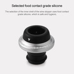 Conjunto Original Xiaomi Youpin CircleJoy de Tampas de Conservação de Vinho Tinto em Aço Inoxidável, Estilo: 4 Tampas com Uma Bomba, 4 Tampas com Uma Bomba