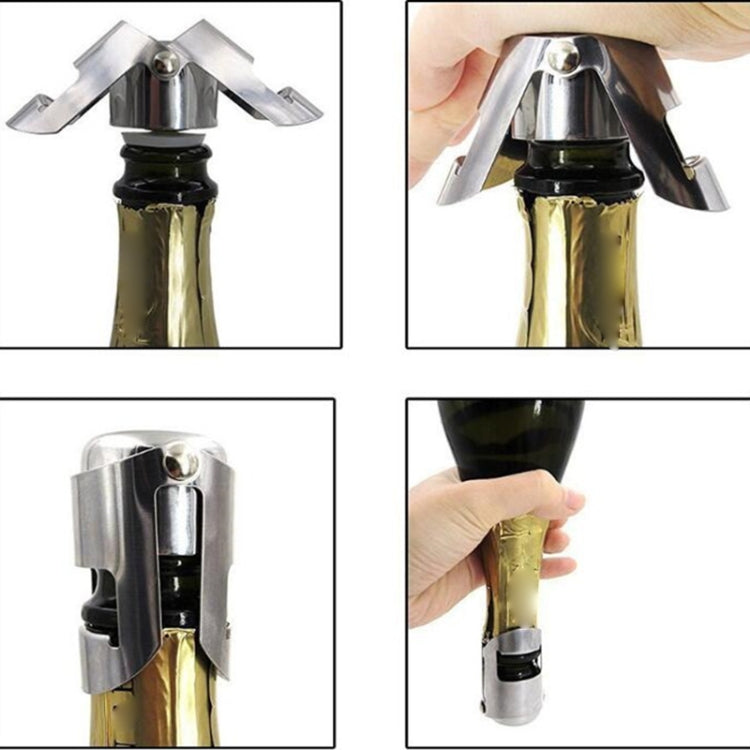 5 Peças de Tampas Novas para Garrafa de Champanhe em Aço Inoxidável, 5 Peças de Tampas para Garrafa de Vinho