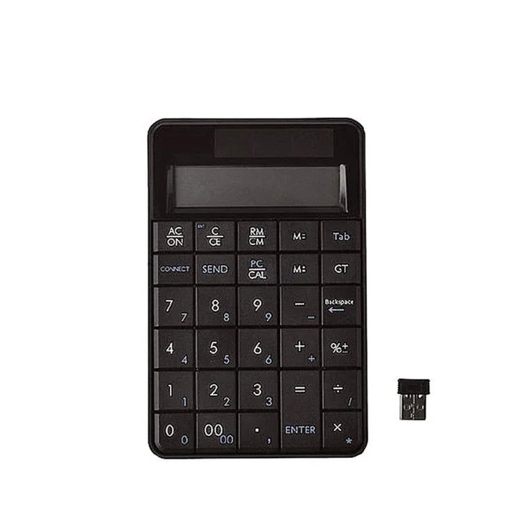 Teclado Numérico Sem Fios 2 em 1 MC-56AG 2.4G USB & Calculadora com Ecrã LCD