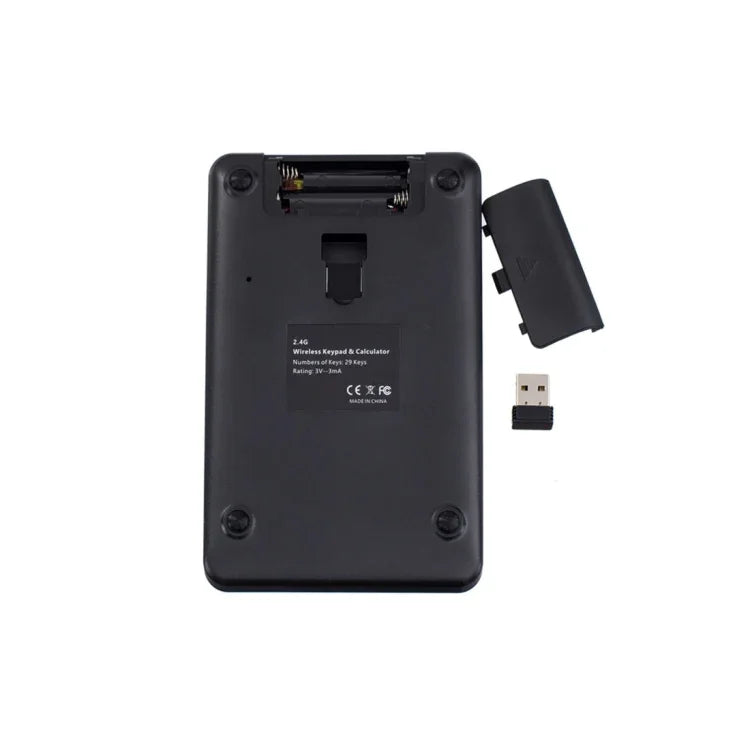 Teclado Numérico Sem Fios 2 em 1 MC-56AG 2.4G USB & Calculadora com Ecrã LCD