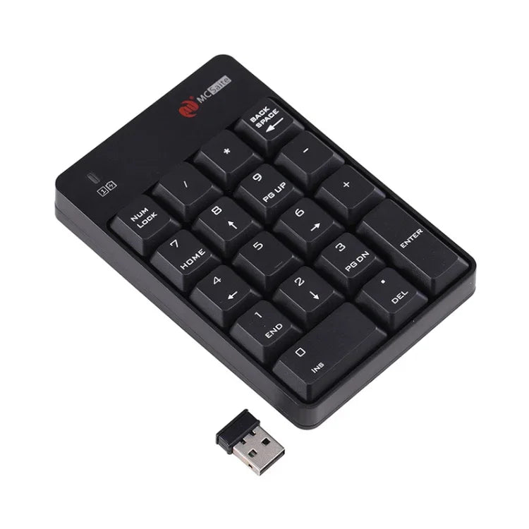 Teclado Numérico Sem Fios 2 em 1 MC Saite SK-51AG 2.4G USB & Mini Calculadora para Portátil e PC de Secretária, SK-51AG