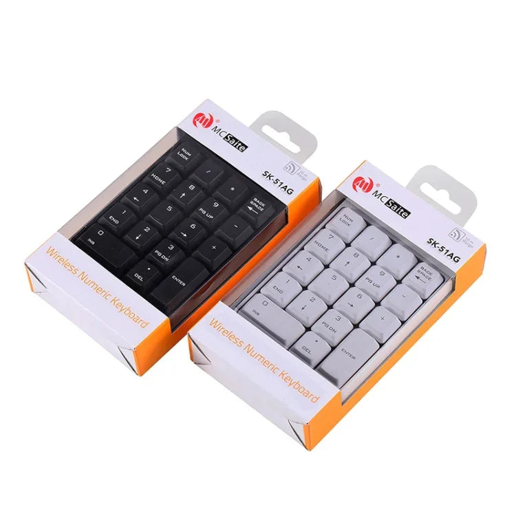 Teclado Numérico Sem Fios 2 em 1 MC Saite SK-51AG 2.4G USB & Mini Calculadora para Portátil e PC de Secretária, SK-51AG