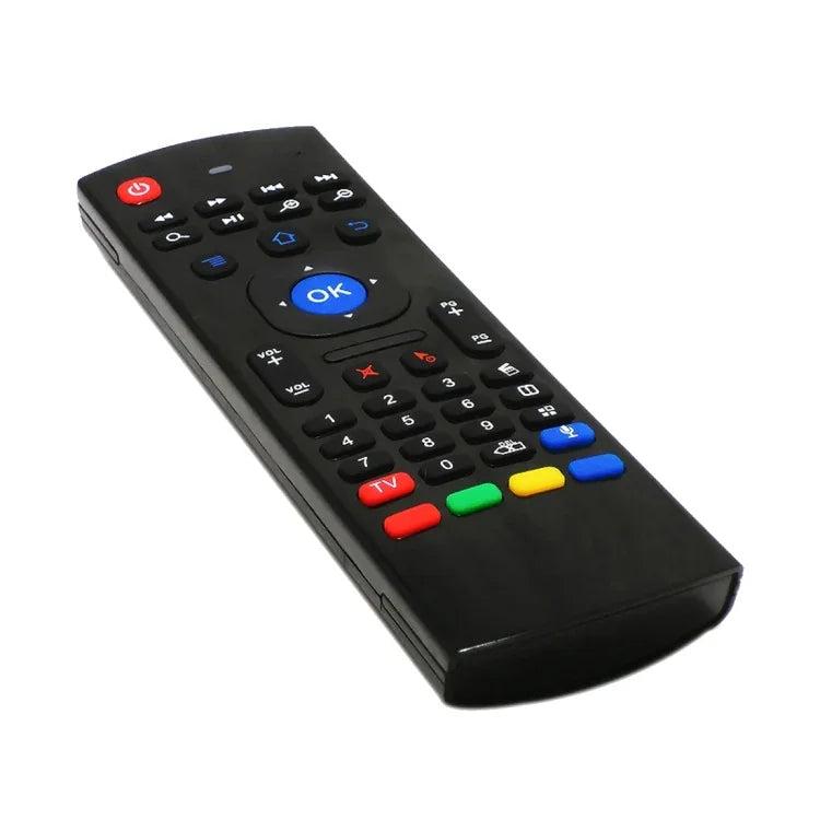 Comando Teclado Sem Fios MX3-M Air Mouse 2.4G com Microfone para Android TV Box / Mini PC, Air Mouse com Microfone