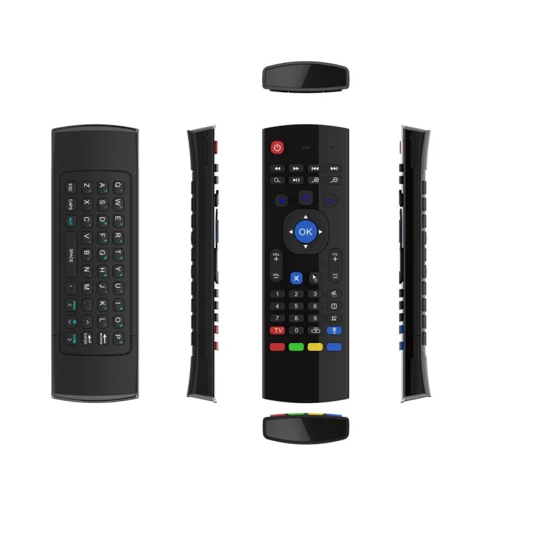 Comando Teclado Sem Fios MX3-M Air Mouse 2.4G com Microfone para Android TV Box / Mini PC, Air Mouse com Microfone