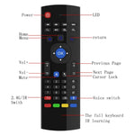 Comando Teclado Sem Fios MX3-M Air Mouse 2.4G com Microfone para Android TV Box / Mini PC, Air Mouse com Microfone