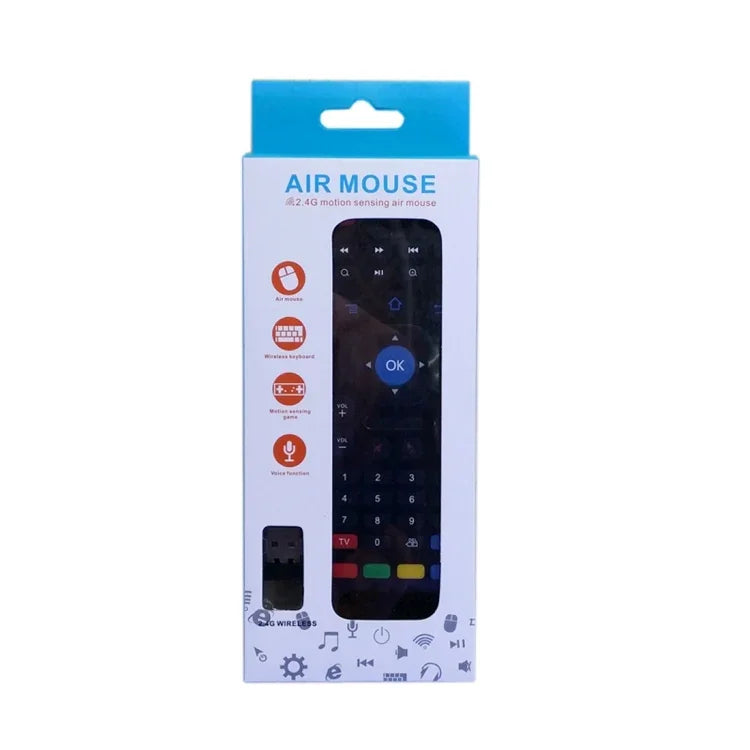 Comando Teclado Sem Fios MX3-M Air Mouse 2.4G com Microfone para Android TV Box / Mini PC, Air Mouse com Microfone
