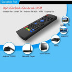Comando Teclado Sem Fios MX3-M Air Mouse 2.4G com Microfone para Android TV Box / Mini PC, Air Mouse com Microfone