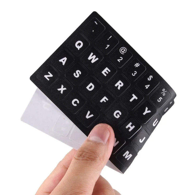Película Protetora para Teclado com Autocolantes Independentes em Inglês para Teclado de Portátil