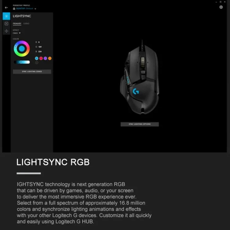Rato Gaming Com Fios Logitech G502 HERO com 11 Botões, Comprimento: 2.1m