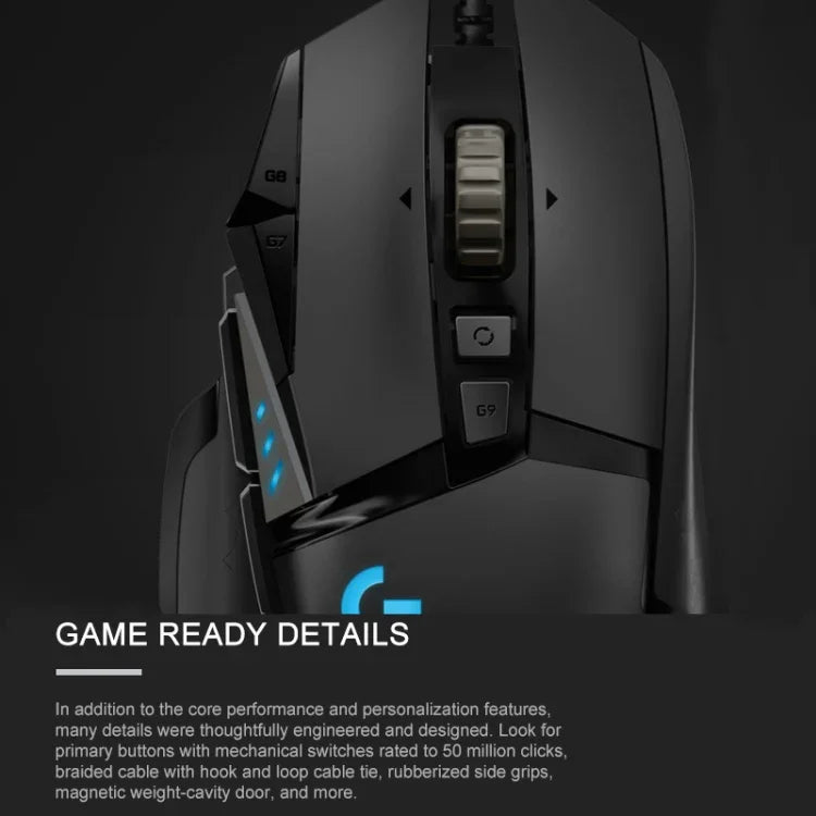Rato Gaming Com Fios Logitech G502 HERO com 11 Botões, Comprimento: 2.1m