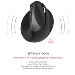 Rato Vertical Ergonómico Mini Sem Fios DELUX M618 2.4G 2400DPI USB Recarregável, M618 Cinzento