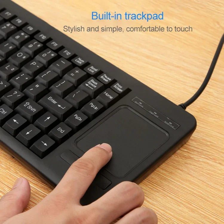 Teclado com Touchpad Com Fios DS-8800 USB Interface, Resistência a Salpicos, Gravação a Laser, Comprimento: 1.5m, DS-8800 USB