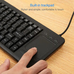 Teclado com Touchpad Com Fios DS-8800 PS/2 Interface, Resistência a Salpicos, Gravação a Laser, Comprimento: 1.5m, DS-8800 PS/2