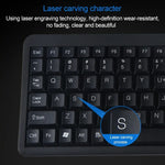 Teclado com Touchpad Com Fios DS-8800 PS/2 Interface, Resistência a Salpicos, Gravação a Laser, Comprimento: 1.5m, DS-8800 PS/2
