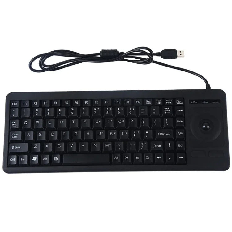 Teclado com Trackball Com Fios DS-8900 USB Interface, Resistência a Salpicos, Gravação a Laser, Comprimento: 1.5m, DS-8900 USB