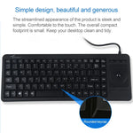 Teclado com Trackball Com Fios DS-8900 USB Interface, Resistência a Salpicos, Gravação a Laser, Comprimento: 1.5m, DS-8900 USB