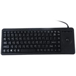 Teclado com Trackball Com Fios DS-8900 PS/2 Interface, Resistência a Salpicos, Gravação a Laser, Comprimento: 1.5m, DS-8900 PS/2