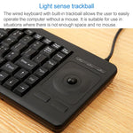 Teclado com Trackball Com Fios DS-8900 PS/2 Interface, Resistência a Salpicos, Gravação a Laser, Comprimento: 1.5m, DS-8900 PS/2