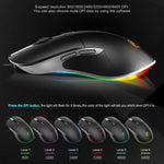 Rato Com Fios iMICE X6 com 6 Botões e Iluminação RGB Colorida, X6