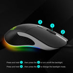 Rato Com Fios iMICE X6 com 6 Botões e Iluminação RGB Colorida, X6