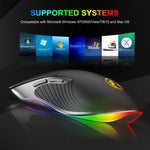Rato Com Fios iMICE X6 com 6 Botões e Iluminação RGB Colorida, X6