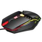 Rato Gaming Com Fios HXSJ S200 USB2.0 1600dpi Ajustável com 4 Teclas e Luz Colorida, Comprimento: 1.5m