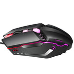 Rato Gaming Com Fios HXSJ S200 USB2.0 1600dpi Ajustável com 4 Teclas e Luz Colorida, Comprimento: 1.5m