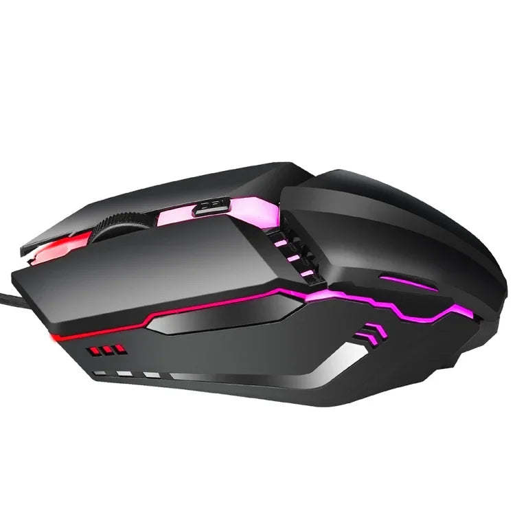 Rato Gaming Com Fios HXSJ S200 USB2.0 1600dpi Ajustável com 4 Teclas e Luz Colorida, Comprimento: 1.5m