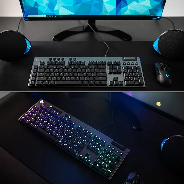 Teclado Gaming Mecânico Com Fios Logitech G813 RGB (GL-Linear), Comprimento: 1.8m, G813