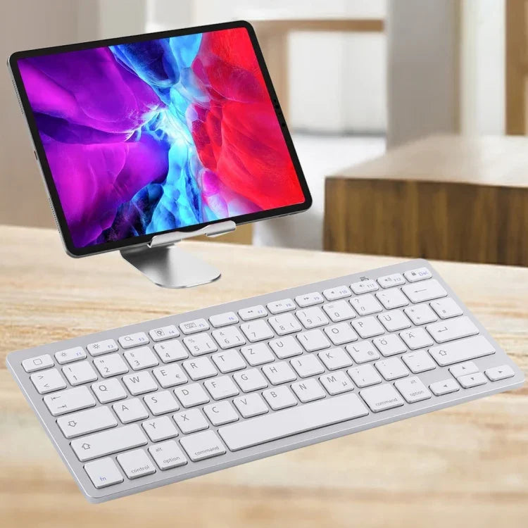Teclado Bluetooth Sem Fios Ultra-fino WB-8022, Teclas Alemãs, Teclas Alemãs