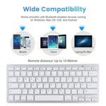Teclado Bluetooth Sem Fios Ultra-fino WB-8022, Teclas Alemãs, Teclas Alemãs