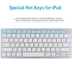 Teclado Bluetooth Sem Fios Ultra-fino WB-8022 para iPad, Samsung, Huawei, Xiaomi, Tablets ou Smartphones, Teclas Francesas, Teclas Francesas