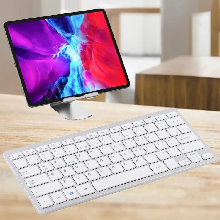 Teclado Bluetooth Sem Fios Ultra-fino WB-8022, Teclas Portuguesas, Teclas Portuguesas