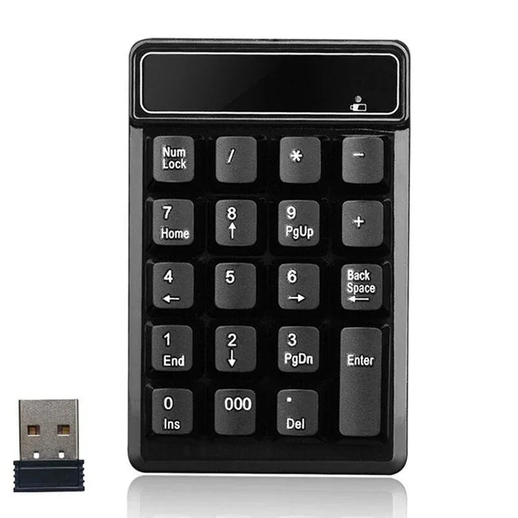 Teclado Numérico Sem Fios 2.4G MC Saite 525RF com 19 Teclas