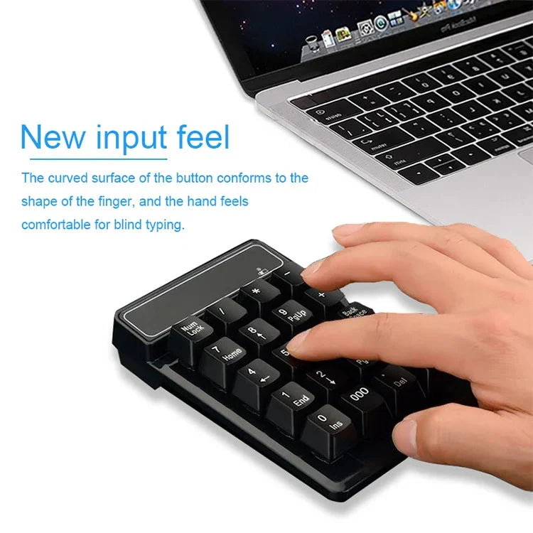 Teclado Numérico Sem Fios 2.4G MC Saite 525RF com 19 Teclas