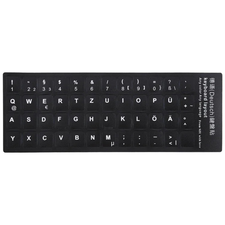 Autocolante para Layout de Teclado de Aprendizagem Alemão para Teclado de Portátil / Computador de Secretária, Alemão