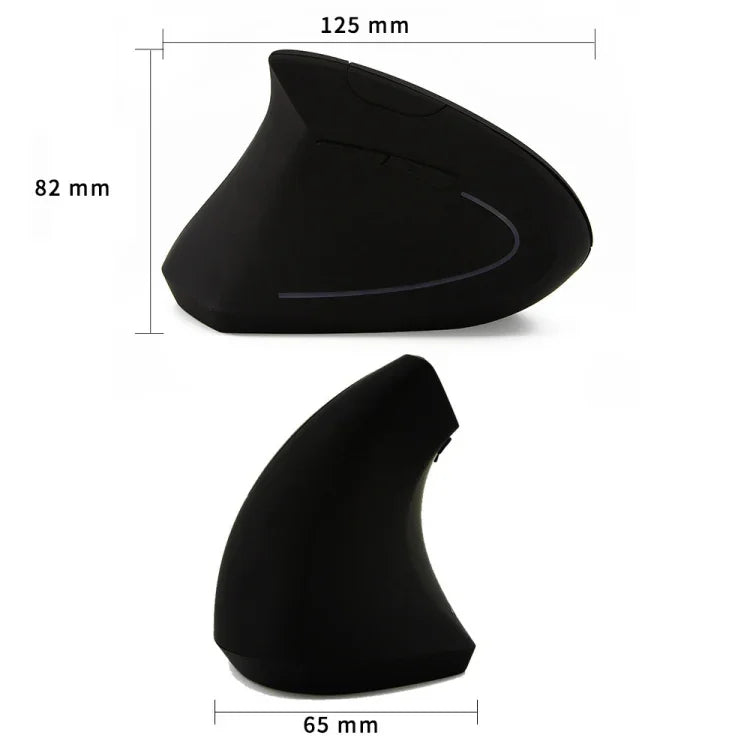 CM0093 Battery Version 2.4GHz Three-button Wireless Optical Mouse Vertical Mouse for Left-hand, Resolution: 1000DPI / 1200DPI / 1600DPI, Battery Version