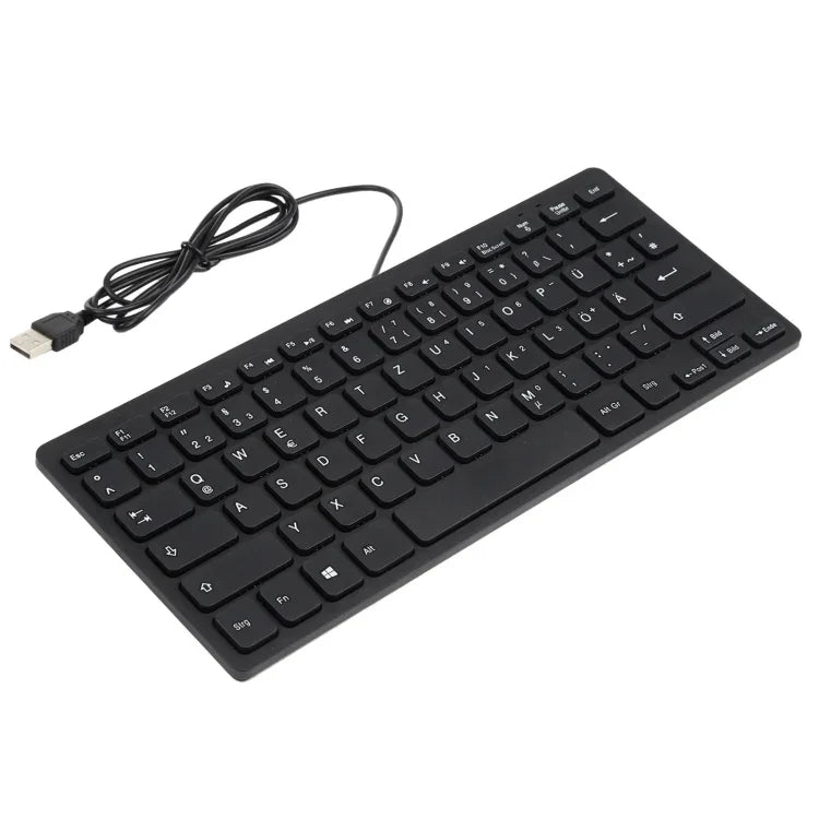Teclado Mini Com Fios de Design Ultra-fino TT-A01, Versão Alemã, Versão Alemã