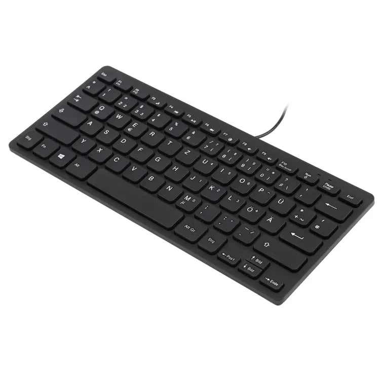 Teclado Mini Com Fios de Design Ultra-fino TT-A01, Versão Alemã, Versão Alemã