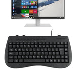 Teclado Mini Multimédia Com Fios para Portátil KB-301B, Versão Árabe (Preto), Versão Árabe