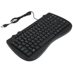 Teclado Mini Multimédia Com Fios para Portátil KB-301B, Versão Árabe (Preto), Versão Árabe