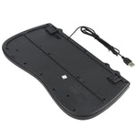 Teclado Mini Multimédia Com Fios para Portátil KB-301B, Versão Árabe (Preto), Versão Árabe