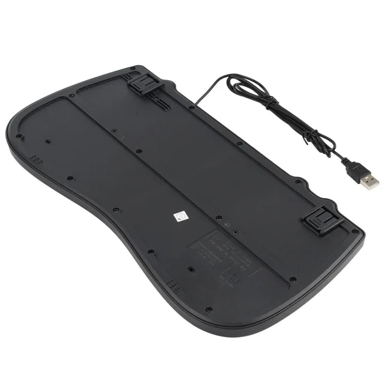 Teclado Mini Multimédia Com Fios para Portátil KB-301B, Versão Árabe (Preto), Versão Árabe