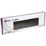 Teclado com Fios USB Impermeável MC-689, Versão Árabe, MC-689