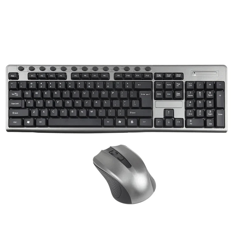 Conjunto Teclado e Rato Sem Fios Impermeável 2.4Ghz para Escritório, KB-6600