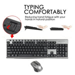 Conjunto Teclado e Rato Sem Fios Impermeável 2.4Ghz para Escritório, KB-6600