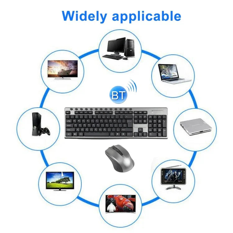 Conjunto Teclado e Rato Sem Fios Impermeável 2.4Ghz para Escritório, KB-6600
