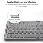 Teclado Sem Fios Bluetooth Mini Dobrável Universal de Três Canais B088, B088