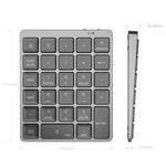 Teclado Numérico Sem Fios Bluetooth Recarregável Ultra-fino de Liga de Alumínio Universal N960, N960